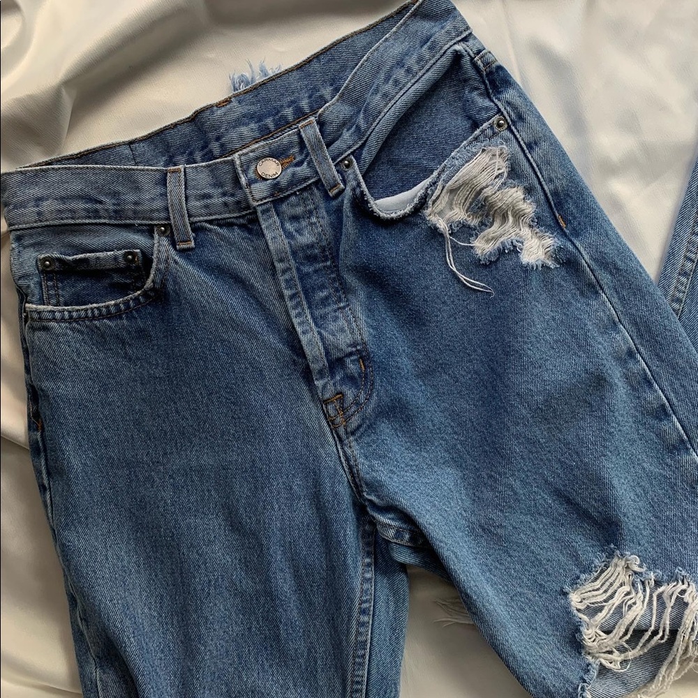 CARMAR Ripped Mom Jeans